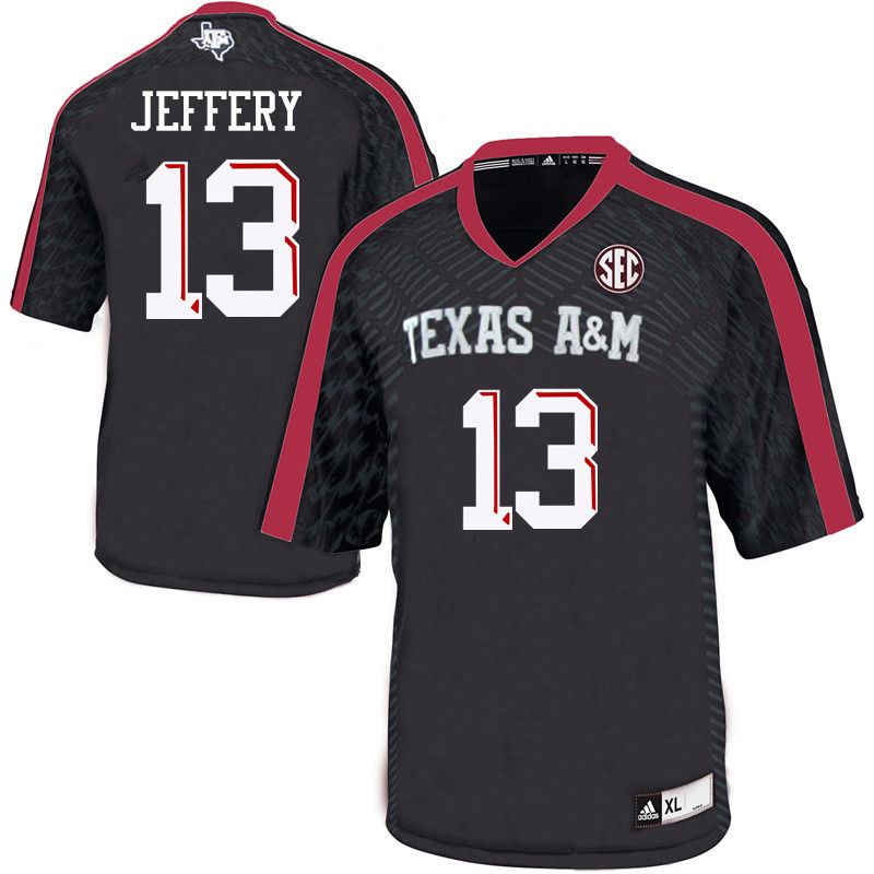 Men #13 Jamal Jeffery Texas A&M Aggies College Football Jerseys-Black